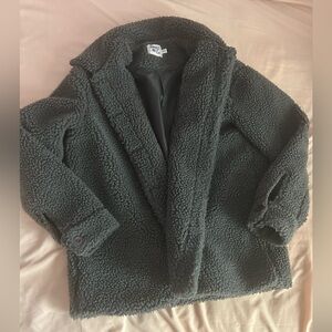 Princess Polly teddy coat in grey